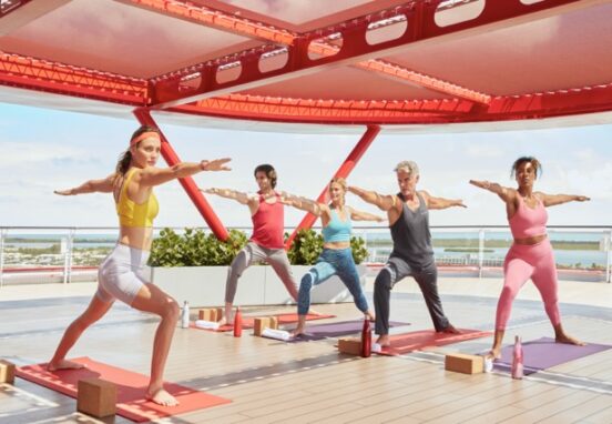 People participate in a group yoga class onboard Scarlet Lady. Group fitness classes are included in voyage fare. 

Photoshoot of Vitamin Sea activities by Melanie Acevedo onboard Scarlet Lady, Virgin Voyages
Photoshoot of Vitamin Sea activities by Melanie Acevedo onboard Scarlet Lady, Virgin Voyages
Vitamin Sea &amp; Project Jackson Photoshoot Cabins onboard SCL

Shoot Date: Sept 18-25, 2021
Shoot Location: Transit from NY-Bimini

Usage: Worldwide/universal unlimited rights in perpetuity for all media including 3rd party usage (Virgin Brands) for all footage and images captured during the shoot. Excluding TV + Broadcast.
Talent Usage: 5 Years Worldwide/universal unlimited rights in perpetuity for all media including 3rd party usage for all footage and images captured during the shoot. Excluding TV + Broadcast. 
 
TEAM
Photographers:
Lifestyle: Melanie Acevedo
Cabins: Sang An
Agent: Kenna Zimmer, Sarah Laird &amp; Good Company
https://sarahlaird.com

CD: Christian Schrader
Art Buyer / Producer: Kathy Boos
